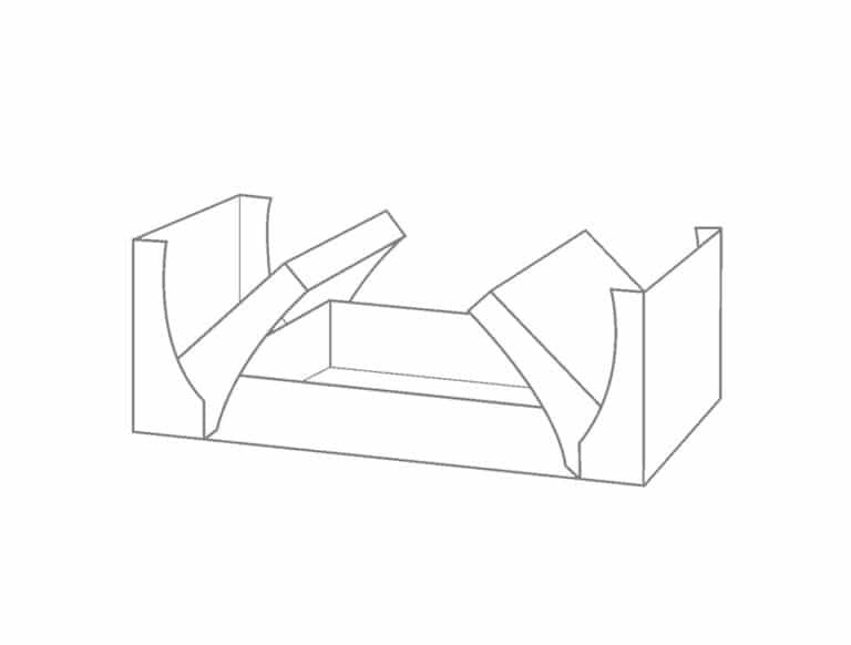 Two 3-Sided Hinged Lid Rigid Box Style
