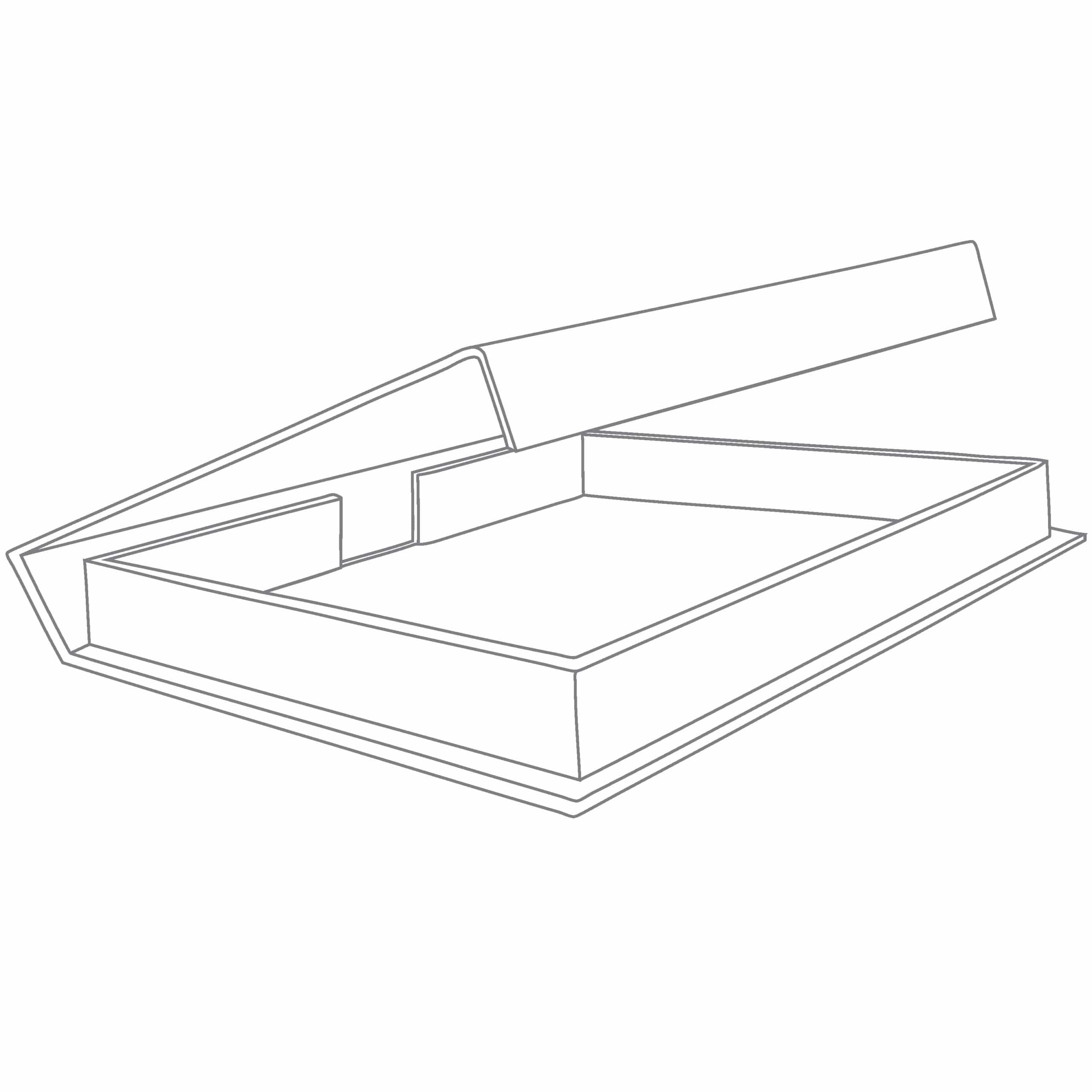 Tray in a 4-Panel Folder